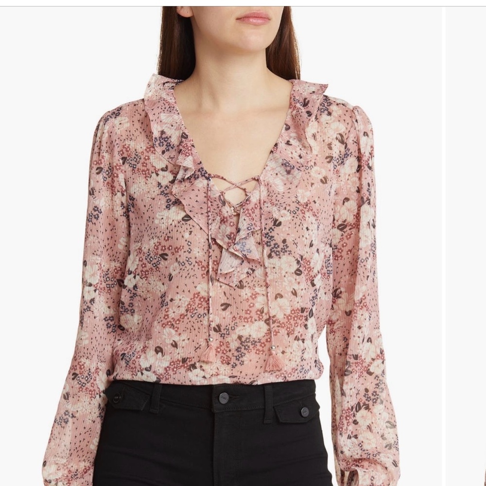 PAIGE IIara Floral Ruffle Blouse